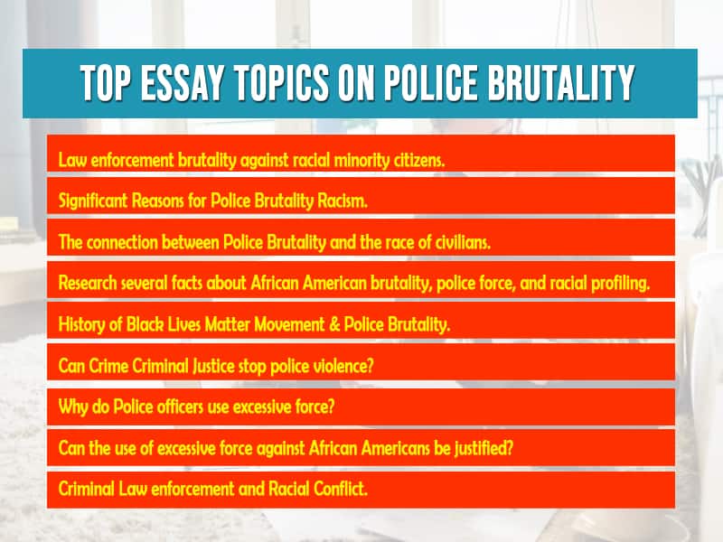 Top Essay Topics on Police Brutality