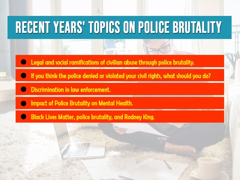 Recent years' topics on police brutality