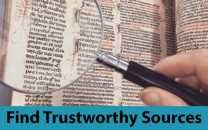 Find trustworthy sources